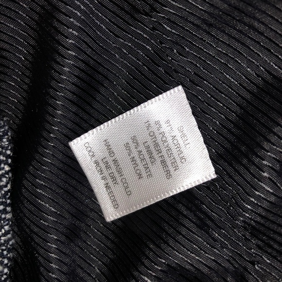 WHBM gray jacket with black beaded trim - Picture 8 of 8